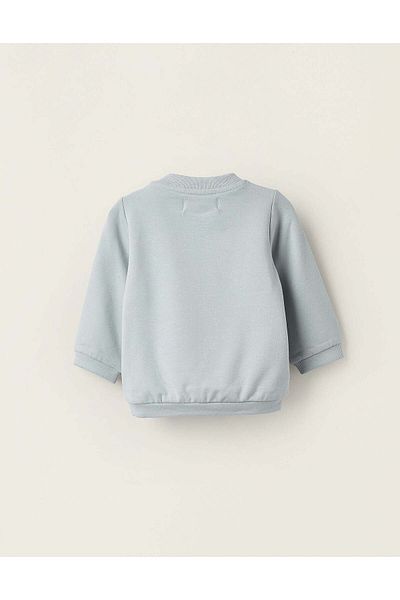 Ziddy FLEECE SWEATSHIRT FOR NEWBORNS 'BEAVER', BLUE
