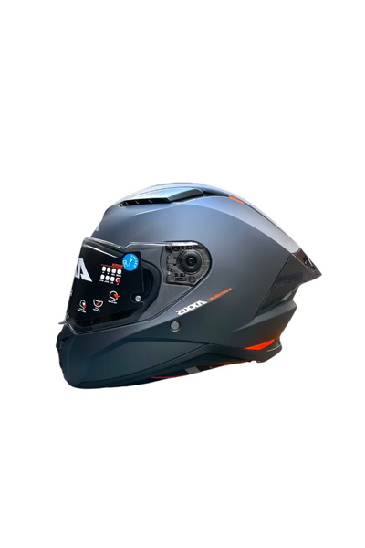 AXXIS Panther SV Solid A2 Matt Titanium Güneş Vizörlü Full Face Motosiklet Kaskı