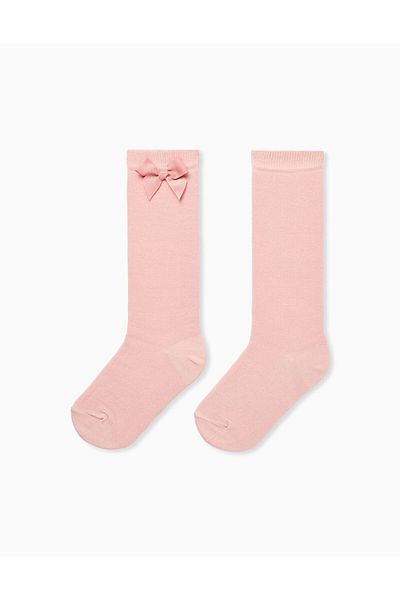 Ziddy HIGH SOCKS WITH BOW FOR GIRLS, PINK