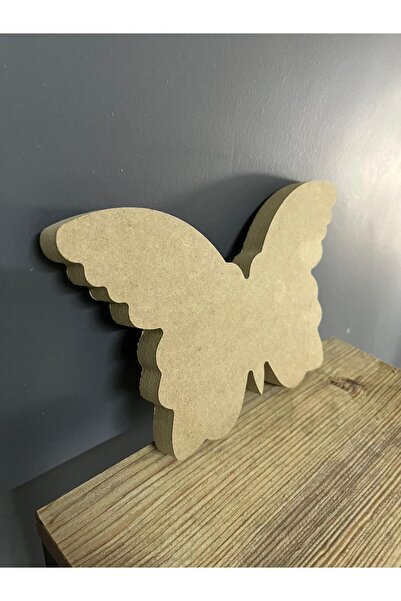 Elit ahşap KELEBEK DEKOR HAM MDF 16X25 18MM KALINLIĞINDA HOBİ BOYAMA TAHTASI