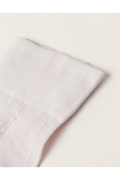 Ziddy HIGH-WAISTED TIGHTS FOR NEWBORN GIRLS LIGHT PINK
