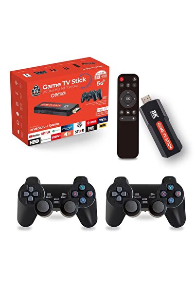 howear X2 Android Tv Kutusu  Game Retro Oyun Konsollu Akıllı Kumandalı 8k 64g...