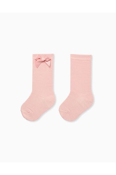 Ziddy HIGH SOCKS WITH BOW FOR BABY GIRLS, PINK