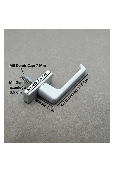 EVA PLAST White Plastic Stage Window Handle - 5 Pieces