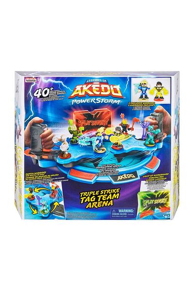 Akedo Legends of Powerstorm Triple Strike Tag Team Arena with 40+ Battle Sound Effects