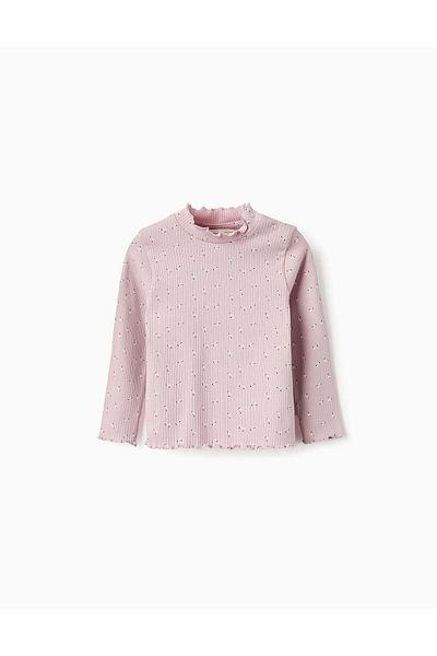 Ziddy RIBBED FLORAL JUMPER FOR BABY GIRLS PINK