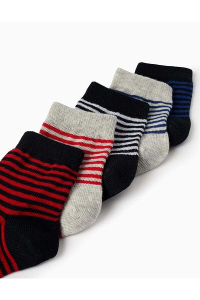 Ziddy PACK OF 5 PAIRS OF SOCKS FOR BABY BOYS 'STRIPES' MULTICOLOUR.