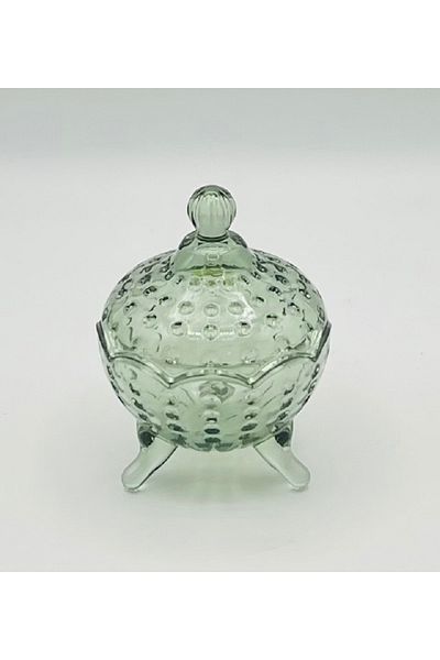 Lavin Lavin Green Colored Glass Candy Holder