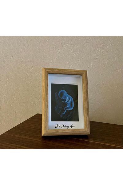 Tiny Desing Accessorıes My First Photo Written Wooden Memory Frame (Baby, Child)
