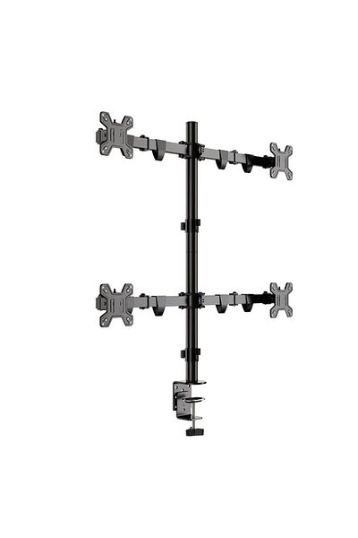 kaloc Black Quad Vertical Monitor Stand