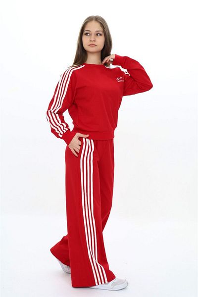Asortik Kids Girl's Cotton 2 Thread Compact Combed Fabric Tracksuit Set