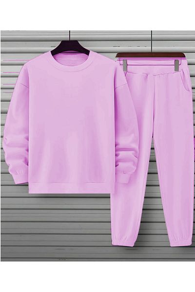 Elfa Tekstil Men's Hooded Loose Cotton Jogger Tracksuit Set