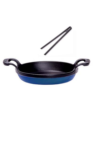 Sürel 22 cm Blue and Silicone Demirdöküm Tongs