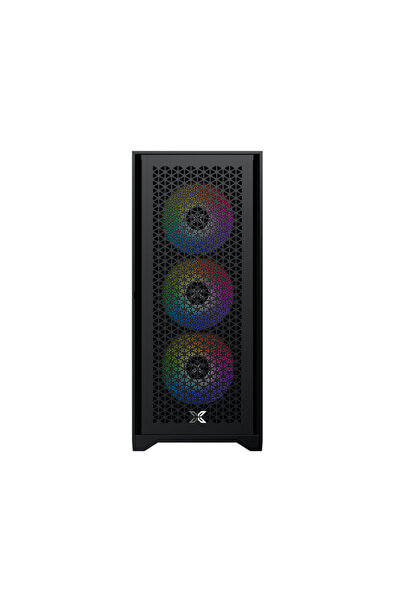 Xigmatek لوكس إس أركتيك زجاج مقسّى متوسط مع 4 مراوح - أسود