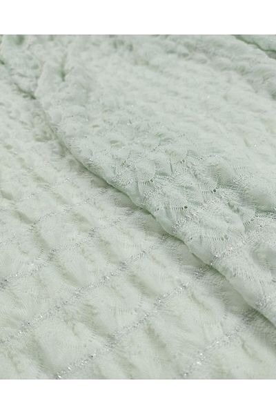 Kumaş Parça Σιαγόνι Glittery Jersey σε Νεροπράσινο χρώμα (Πλάτος 170 cm x Μήκος 190 cm)