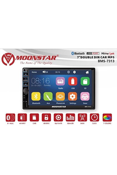 Moonstar 7" Ekran Araç Multimedya Sistemi BMS-7313