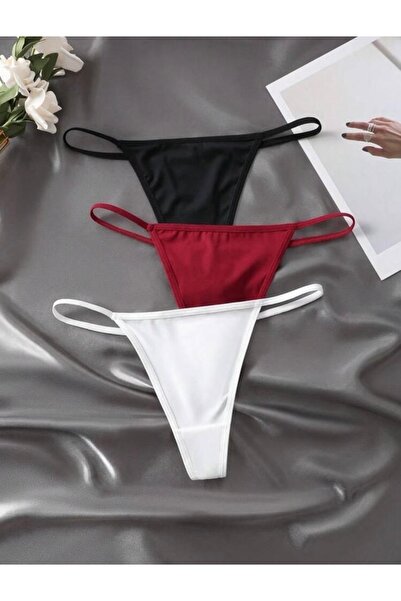 Oprah Kadın 3 Lü Paket Esnek Seksi String Külot