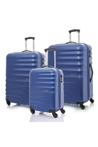 American Tourister PRESTON 3P SET TSA O/BLUE HARD SPINNER