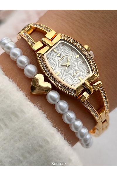 Fiesta Brand Steel Band, Yellow Color, Design Model Vip Women's Wrist Watch Bracelet