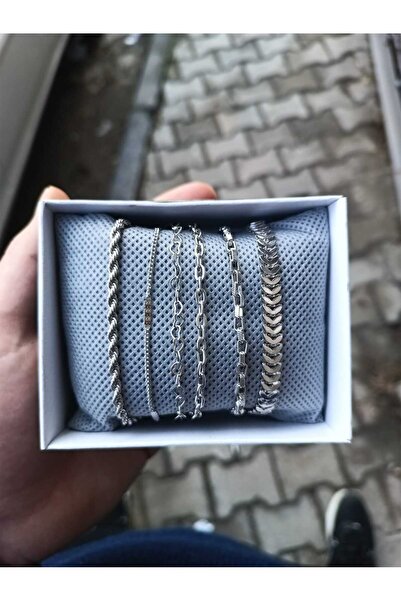 MEKKANMODA Kadın 6'lı Bileklik Seti Burgu,Balık,Kalp,Küp,Başak
