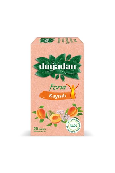 Doğadan مجموعة من 20 × 12 قطعة من الشاي المشمش