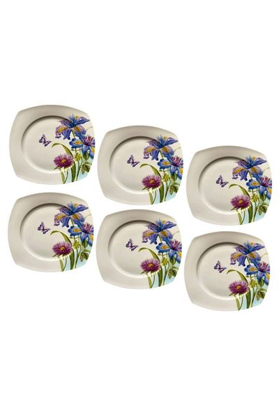 Dania A set of 6-piece porcelain plates with 3D engravings, size 27 cm