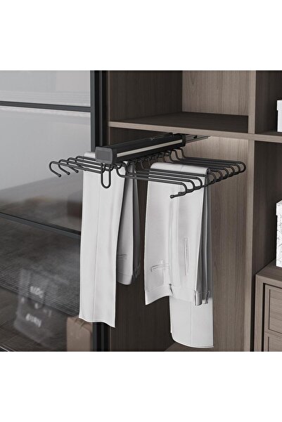 DİZAYNAKS Beyaz Lüx Alüminyum Çiftli Pantolonluk S6723