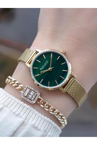Ferrucci Çelik Kordon 2 Yıl Garantili Yeni Sezon 30 Mt Suya Dayanıklı Kadın Kol Saati Bfc.03222.g4