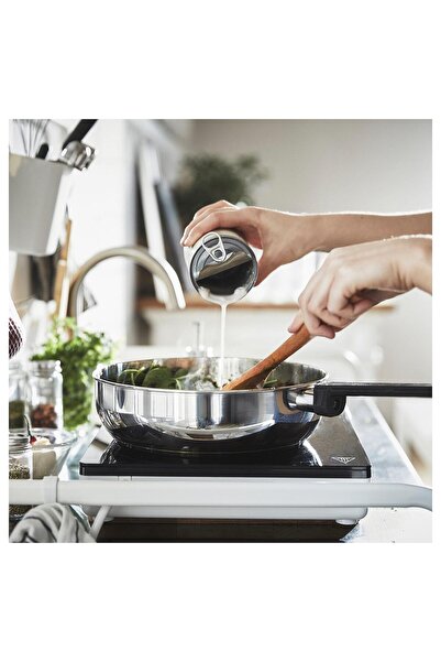 IKEA 24 cm Wide Glass-Stainless Steel Saute Pan - Mıddagsmat 50545225