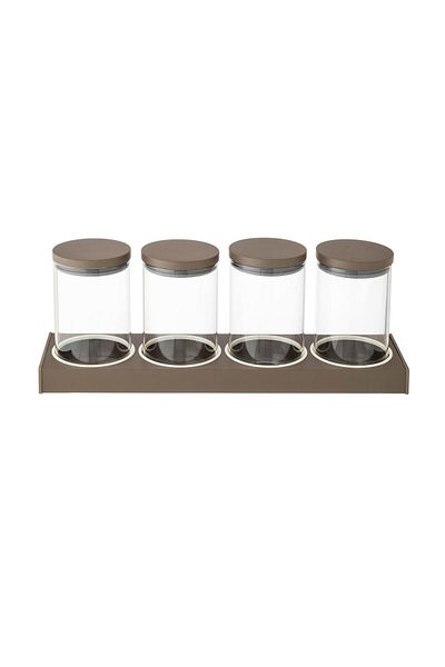 Dania Glass jar set with lid, 4 pieces