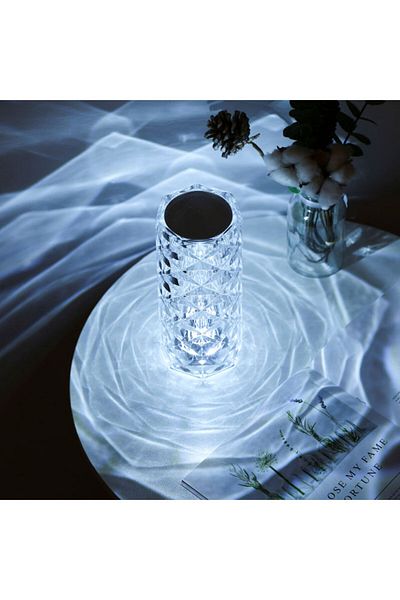 Generic Crystal acrylic table lamp with 16 different colors and multi-color remote control