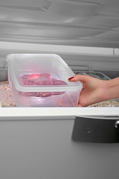 Ecolux 6 Adet Vakumlu %100 Sızdırmaz Erzak Saklama Kabı Seti 3,5 Lt - Şeffaf - Difriz Ve Mikrodalga