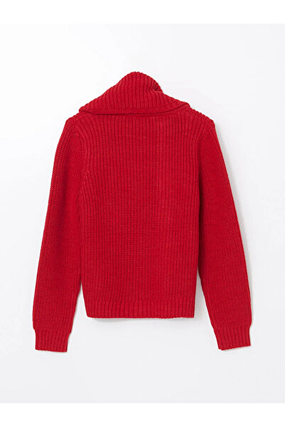 LC Waikiki Lcw Vision Kırmızı Dökümlü Yaka Kadın Triko Kazak Tt