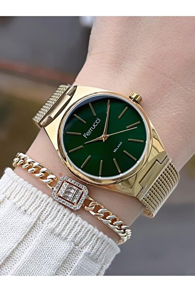 Ferrucci Çelik Kordon 2 Yıl Garantili Yeni Sezon 30 Mt Suya Dayanıklı Kadın Kol Saati Bfc.03439.05
