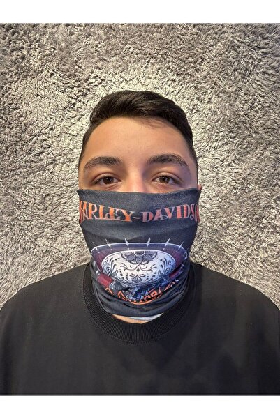 Gölge Store Kurukafa Baskılı Motorcu Buff Maske Boyunluk Unisex Bandana