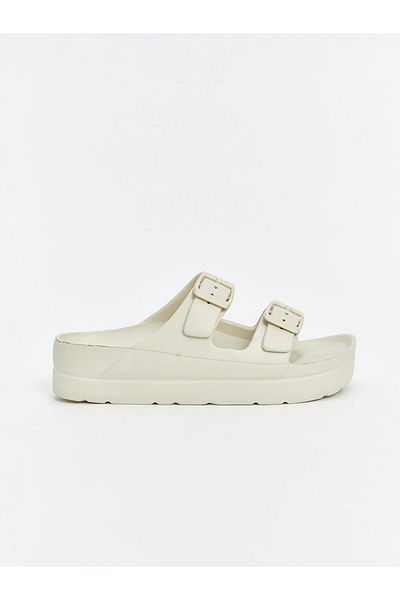 LC Waikiki Leather Look Double Banded Women's Slippers