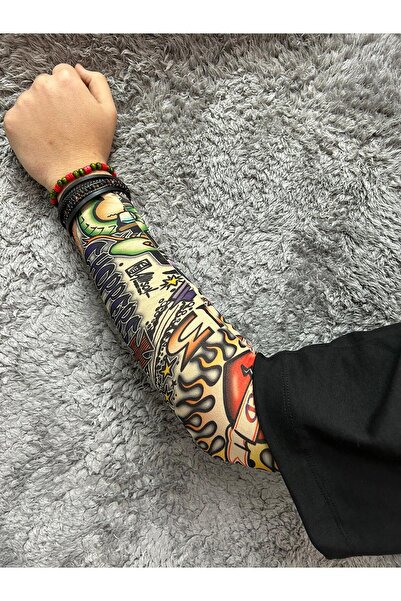 Gölge Store Giyilebilir Desenli Kol Dövmesi 3D Baskılı Tattoo