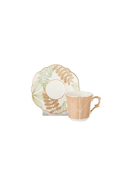 Dania Turkish coffee cup set, 6 pieces, beige