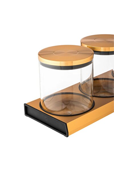 Dania Glass jar set with lid, 3 pieces