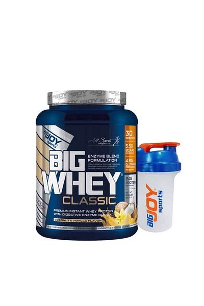 Bigjoy Sports Big Whey Classic - Coconut and Vanilla 915gr Whey Protein Powder with 30 Serving Digestive Enzyme Addition