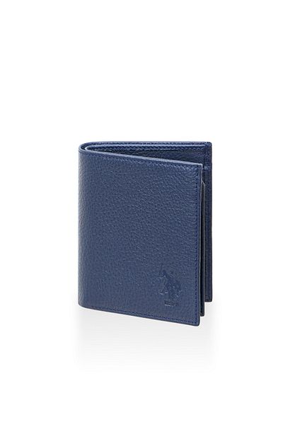 U.S. Polo Assn. BAZA. POLO ASSN. 23785 - ALBASTRU ÎNCHIS Suport card portofel din piele naturală
