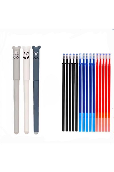 TOUCH SKETC Erasable Ballpoint Pen 2 Pcs Pens 50 Pcs Replacement Nibs Red