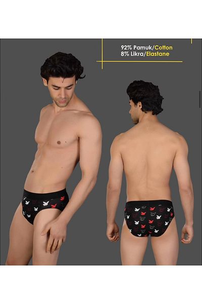 ŞAHANE İÇ GİYİM Emsay Store Original Playboy Fancy Sexy Men's Slip Large Size