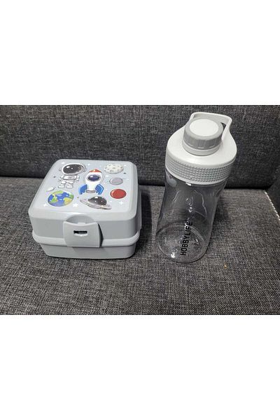 HOBBY LİFE مجموعة صندوق غداء زجاجة مياه سعة 530 مل من هوبي لايف - 06 1199
