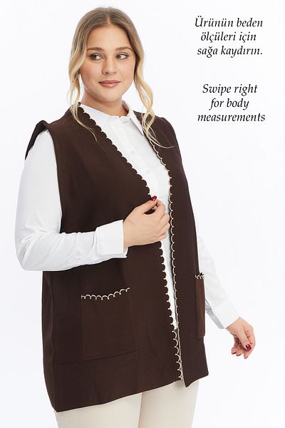 Elvin Knitwear Women's Large Size Thick Non-Pilling Winter Mother Vest