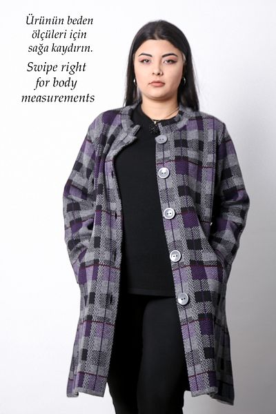 Laden Women's Knitwear Steel Soft Mother Large Size Long Thick Cardigan Wool Coat