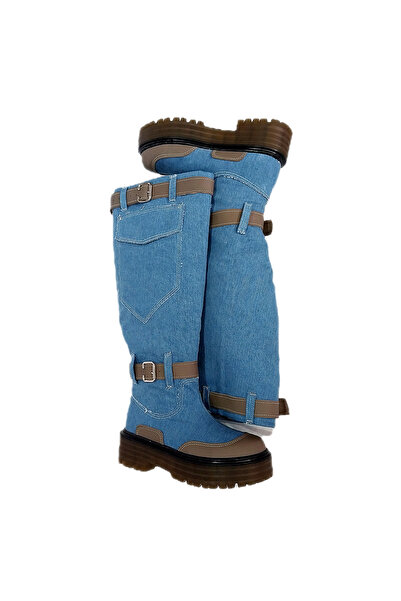 MaisonStanbul Yün Astarlı Platform Kot Çizme