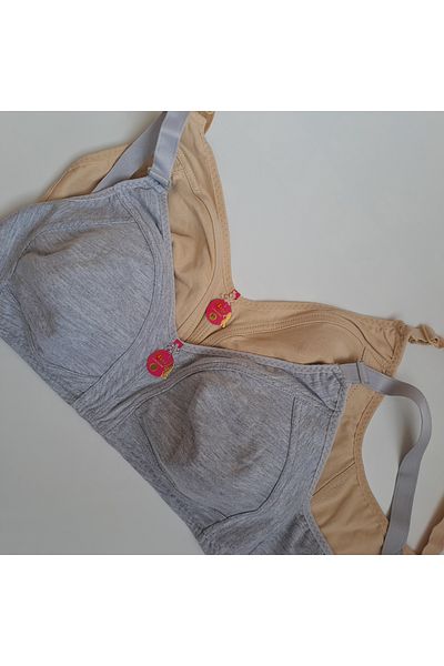 NARIYA Γυναικείο σουτιέν Plus Size Gatherer Wide Mold Βαμβακερό χτενισμένο χωρίς σύρμα Άνετο σουτιέν Mother Bra