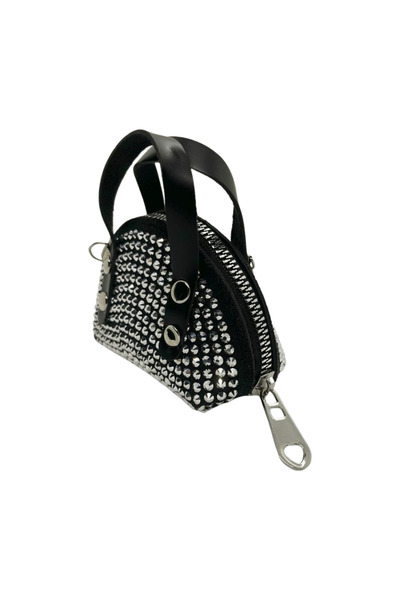 HANDMADE BABOUCHE Women's Small Wallet with Stone Detail - Night and Strap Model