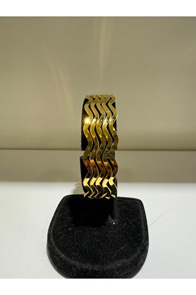 imitasyon dünyası Altın Kaplama 5 Adet Zikzak Ajda Bilezik